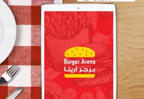 تابلت منيو مطعم برجر أرينا