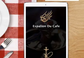 تابلت منيو مقهى اسباليون
