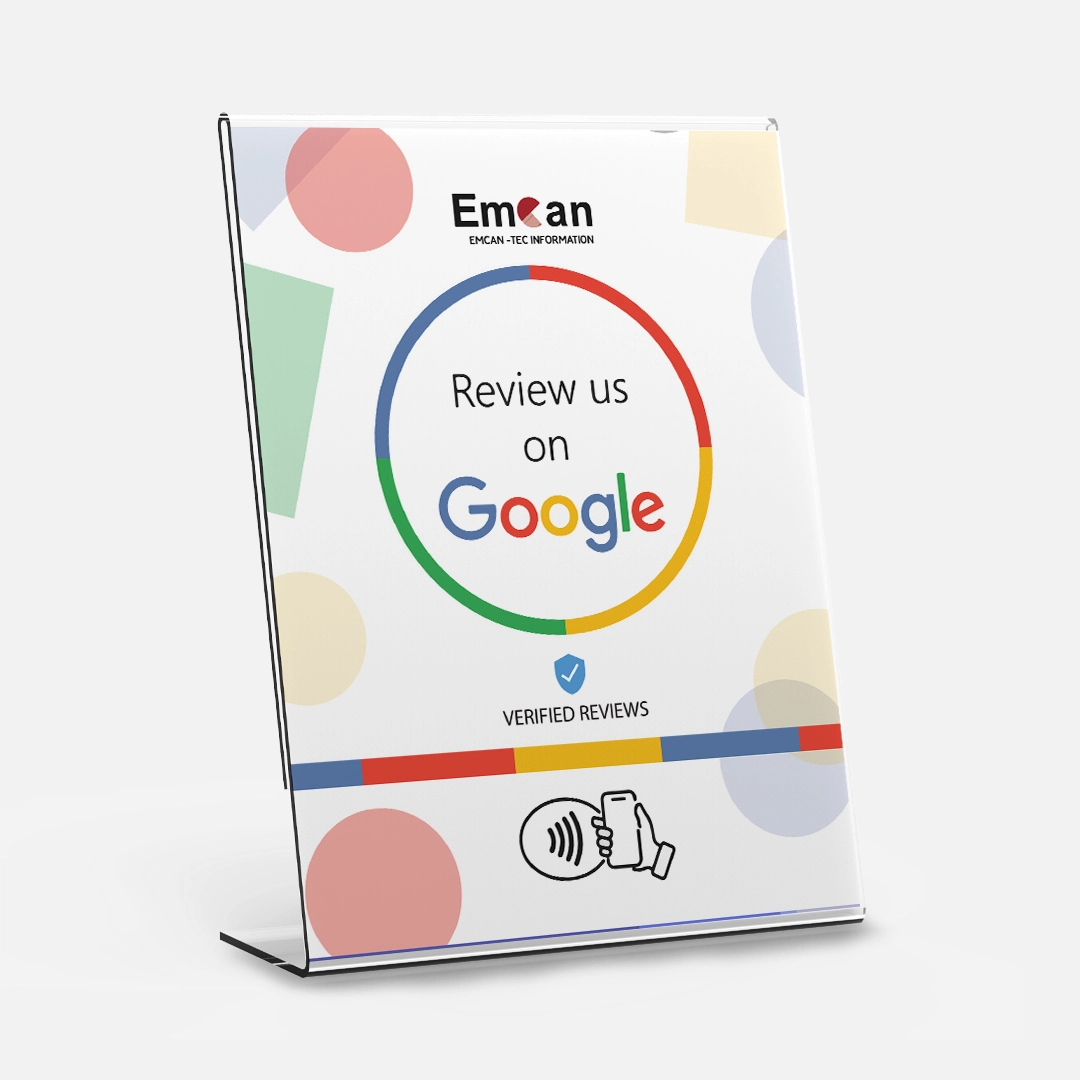 NFC Google Ratings Stand